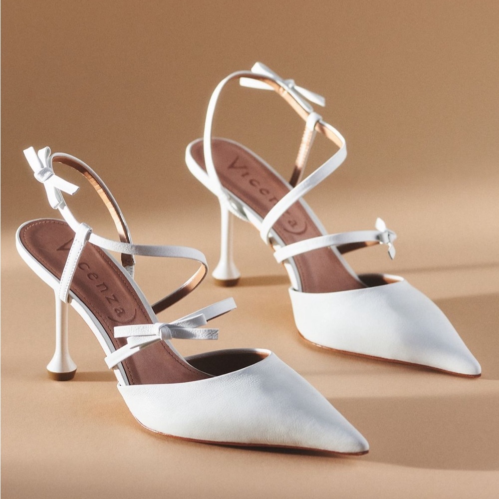 Vicenza White Strappy Heels